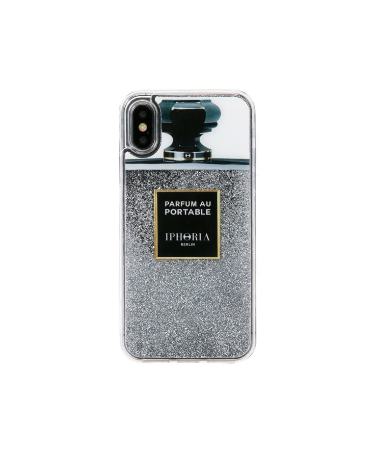 リキッドケース グリッター 香水瓶 Iphoneケース Silver Glitter Iphone X Xs Iphoria