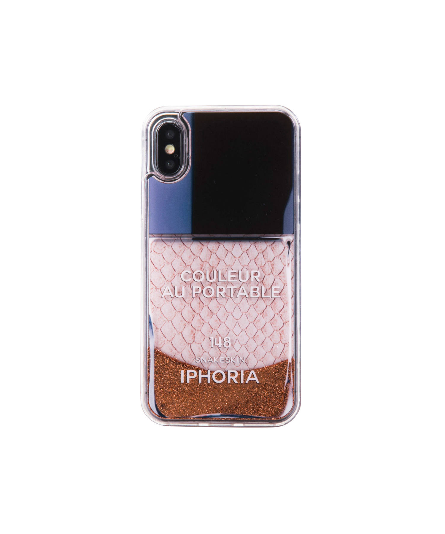 リキッドケース グリッター 香水瓶 iPhoneケース - Rose Snake Classic